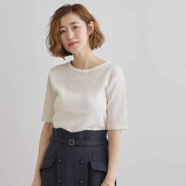 ジャカードハーフスリーブプルオーバー／グローブ（grove）