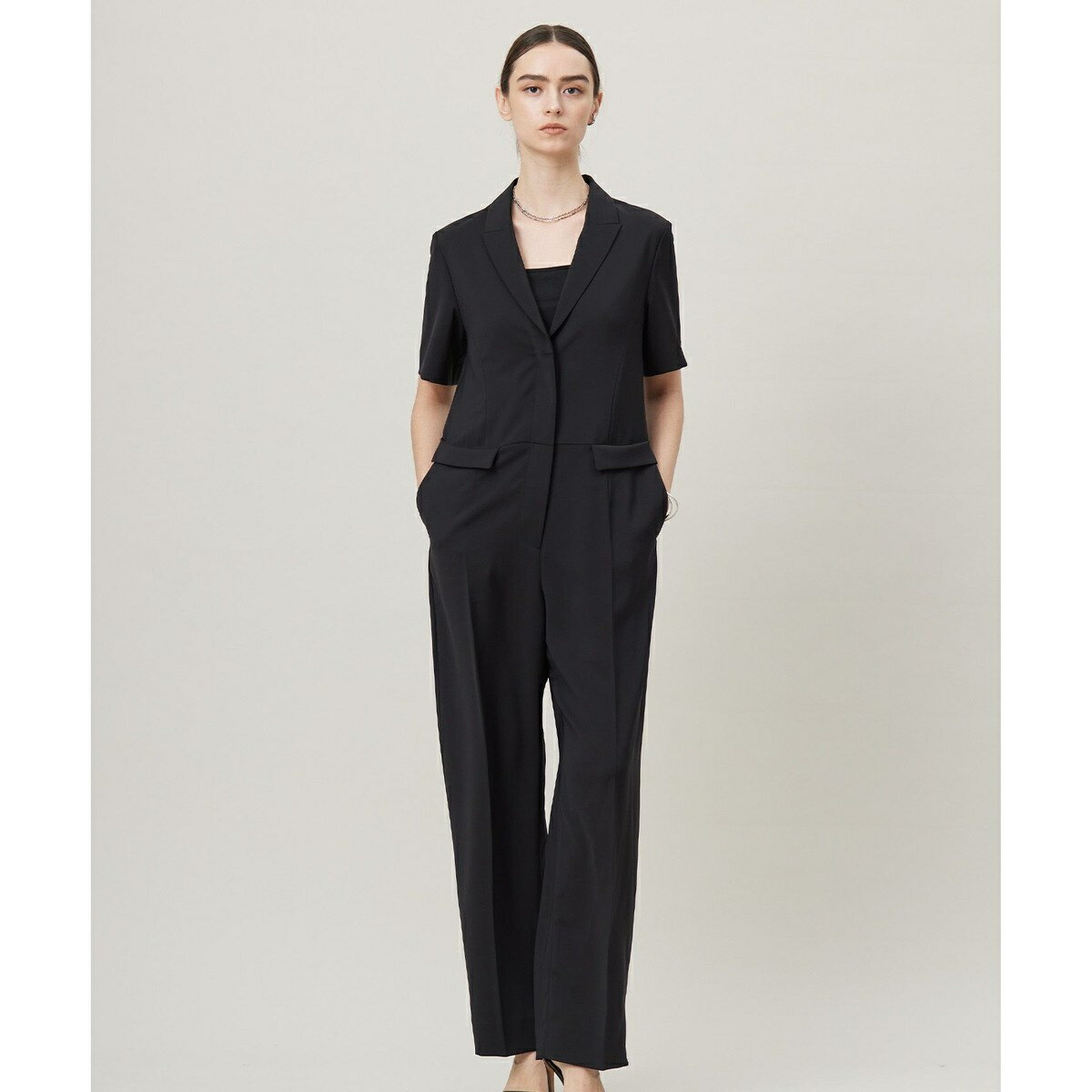 【接触冷感・UVケア・吸水速乾・防シワ・洗える】 ドレープツイル オールインワン／ICB（ICB）