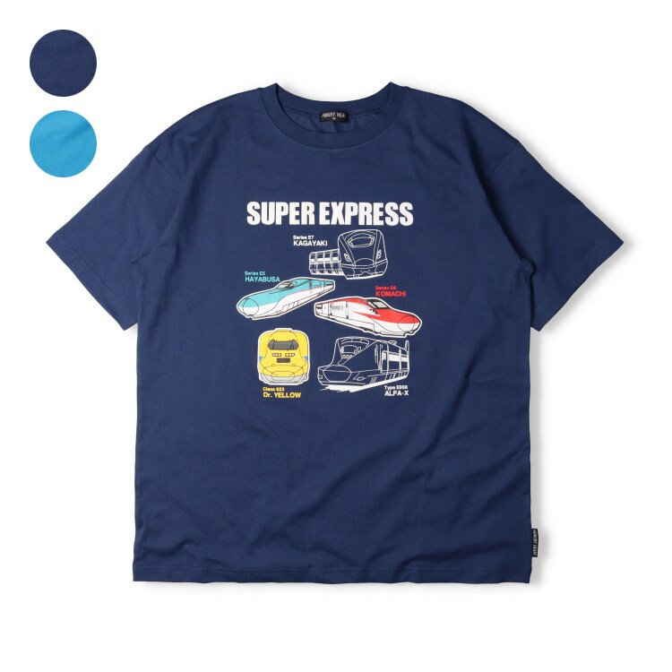 【大人サイズ】JR新幹線電車蓄光プリント半袖Tシャツ／ハングリーハート（Hungry Heart）