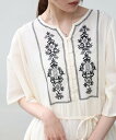 【S・Mサイズ展開】袖フレア-ティアード刺繍ワンピース/バブ(Bab)