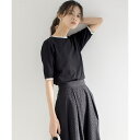 【接触冷感・UVカット・抗菌防臭】5分袖ニットTシャツ/組曲(KUMIKYOKU)