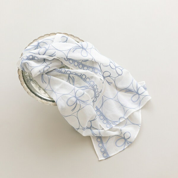 UVカットリボン刺繍ストール／ローズティアラ（Rose Tiara）