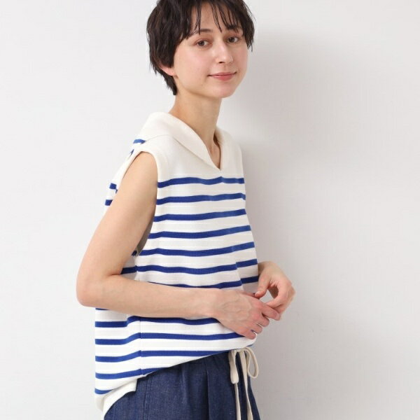 【洗える】セーラーカラーボーダーニット／デッサン（Dessin）のサムネイル