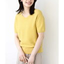 ガーター編み半袖ラメニット/洗える/WEB限定サイズあり/オフオン(OFUON)