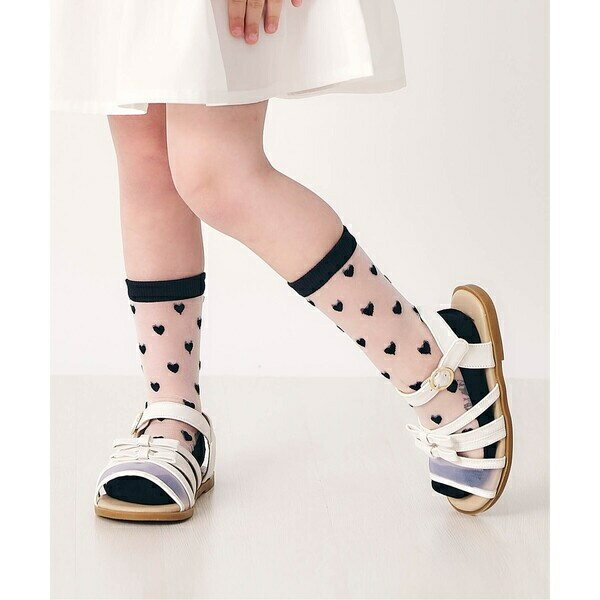 ハート・花柄シアーソックス／アプレ レ クール（apres les cours）