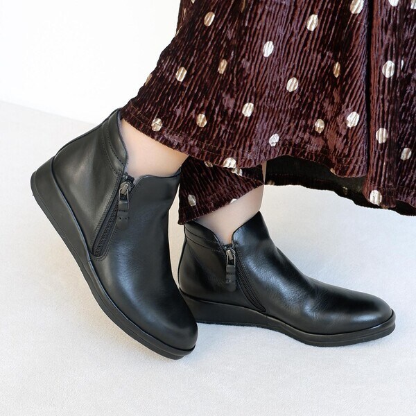 プラットサイドファスナーブーツ/6732／モードカオリ（MODE KAORI）