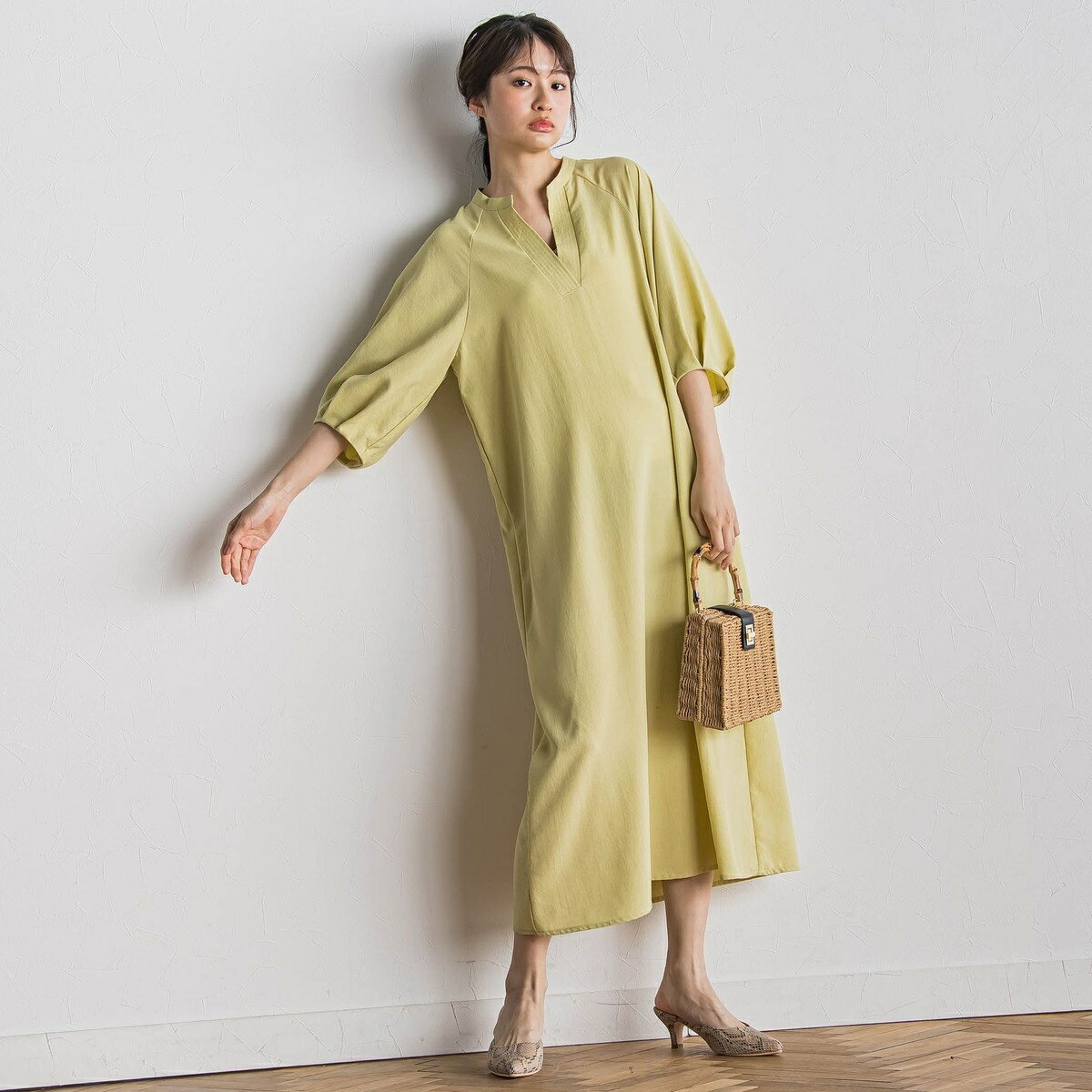 タンブラーブッチャーワンピース≪手洗い可能≫／ドロワットロートレアモン（Droite lautreamont）