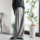 【WEB限定】タックワイドパンツ≪洗濯機で洗える≫/ラエフ(la.f...)
