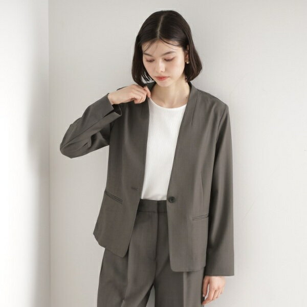 No Collar Jacket - 【セットアップ可】ノーカラージャケット／ザ ショップ ティーケー（THE SHOP TK）