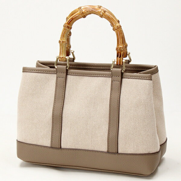 カシュカシュ cachecache / バンブーハンドルエルガリー2wayトート／カシュカシュ（cache cache）