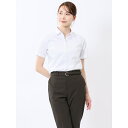 【形態安定 透け防止 UVカット】m.f.エディトリアル スキッパーカラー ビジネス半袖ブラウス/m.f.エディトリアル(m.f.editorial)