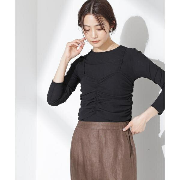 シャーリングビスチェセットカットトップス／ナノユニバース（NANO universe）