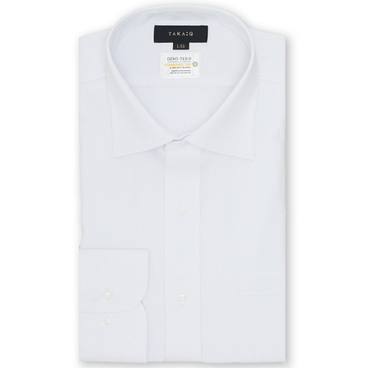 タカキュー 形態安定 吸水速乾 ワイドカラー ビジネスドレス長袖シャツ／タカキュー（TAKA-Q）