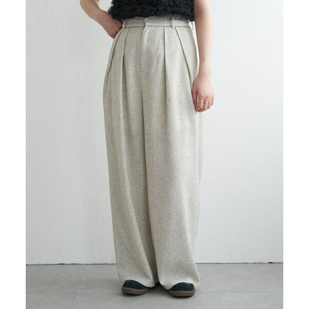 サマーツイードタックパンツ／ヴァンスエクスチェンジ（VENCE EXCHANGE）