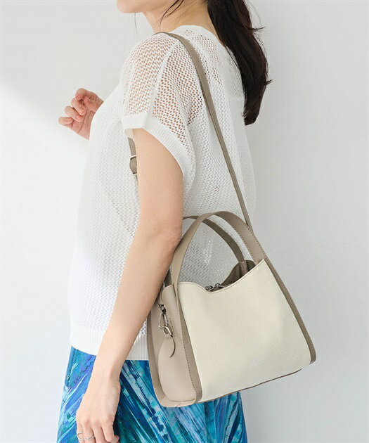 合皮×キャンバスショルダーバッグ【2WAY】／エーシーデザインバイアルファキュービック（A/C DESIGN BY ALPHA CUBIC）