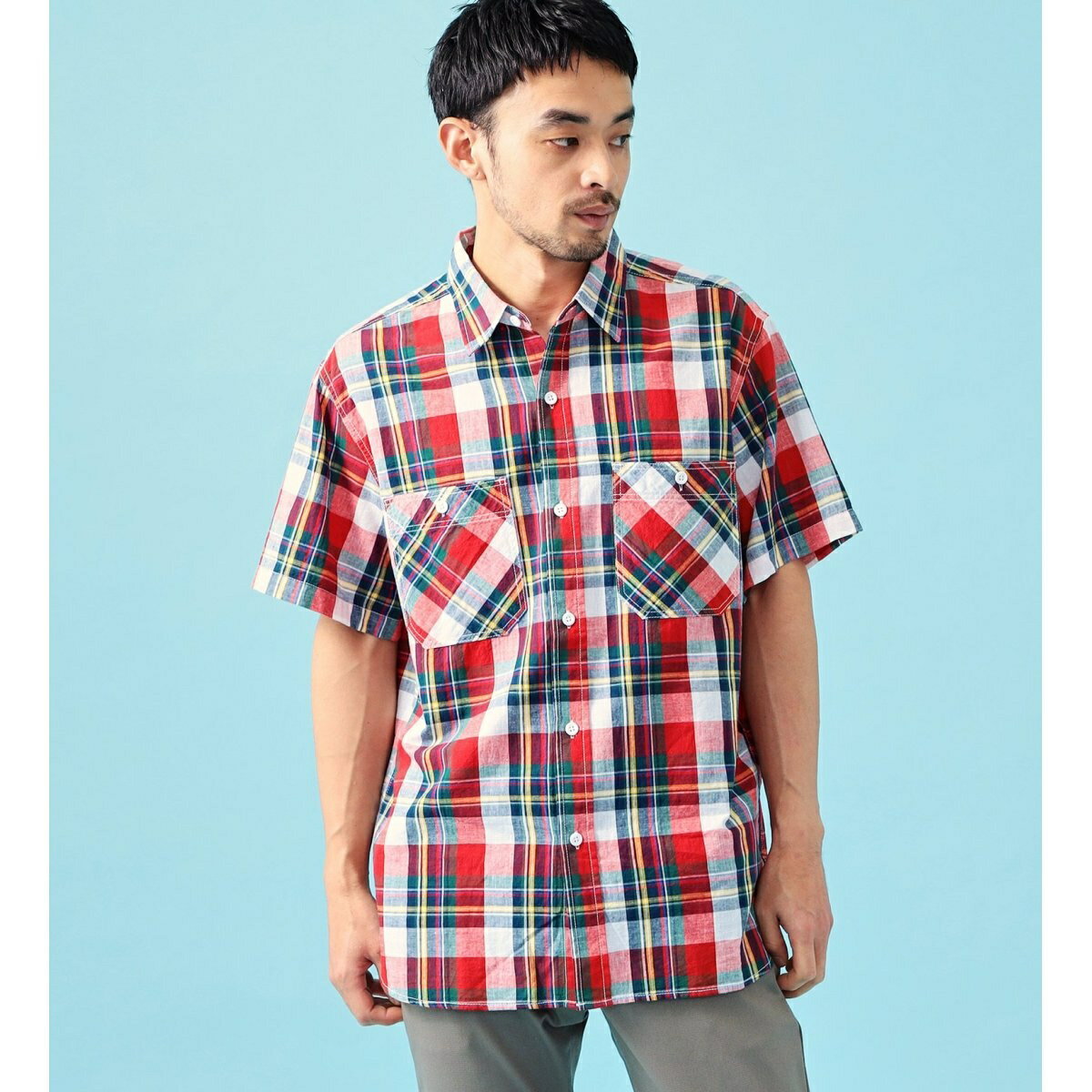 チェックシャツ 半袖／エドウィン（EDWIN）