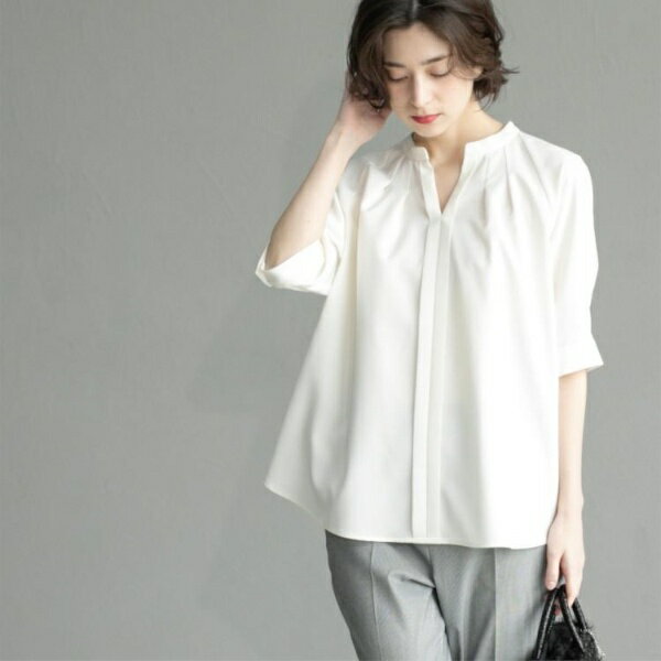 タックスキッパーブラウス【洗濯機洗い可】／オペークドットクリップ（OPAQUE.CLIP）のサムネイル