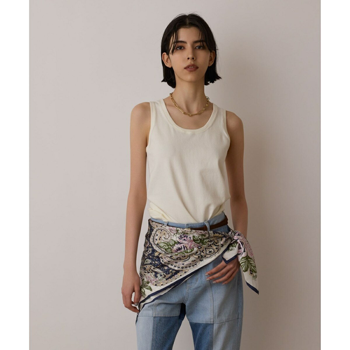 フラワーペイズリースカーフ／グレースコンチネンタル（GRACE CONTINENTAL）