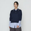 14G天竺編 ポロニットプルオーバー/コムサ(COMME CA)