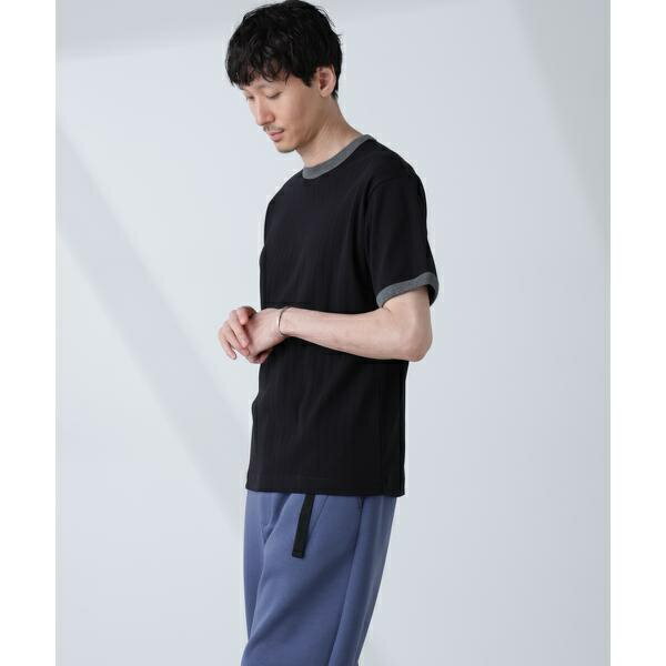 「NJ／CLUB」 針抜きリンガーTシャツ／ナノユニバース（NANO universe）