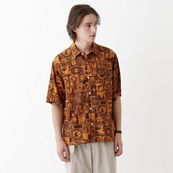 【THE FLAGSHIP】アーカイブ切手柄半袖シャツ/タケオキクチ(TAKEO KIKUCHI)