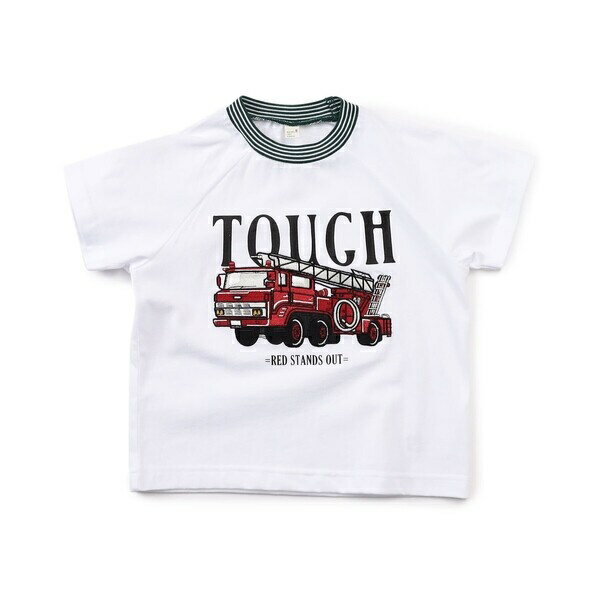 恐竜・消防車モチーフ刺繍Tシャツ／アプレ レ クール（apres les cours）