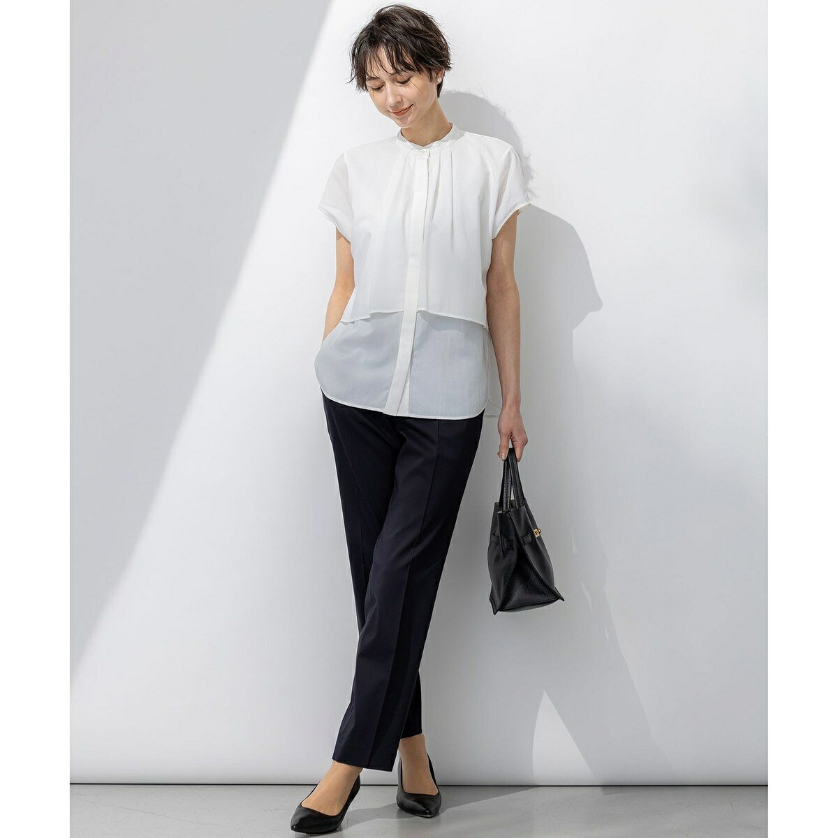 【撥水加工/洗える】シアーナイロンツイル レイヤード ブラウス／23区（23KU） 0101marui-12886790 丸井(マルイ)楽天市場店 サンプル画像3