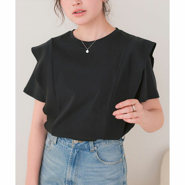汗染み防止ラッフルスリーブTシャツ/ティティベ...の紹介画像2