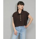 【WEB限定】・【サステナブル】ニットポロTEE/アダムエロペ(ADAM ET ROPE')