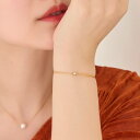 【金属アレルギー対応】グッリターハーフバングルチェーンブレスレット/サージカルステンレス/フィービィー(Phoebe)