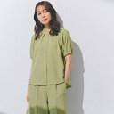 【洗える・シワになりにくい】麻調スリーブドロストブラウス/グローブ(grove)