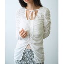 sheer gather cardigan/コードエー(CODE A)
