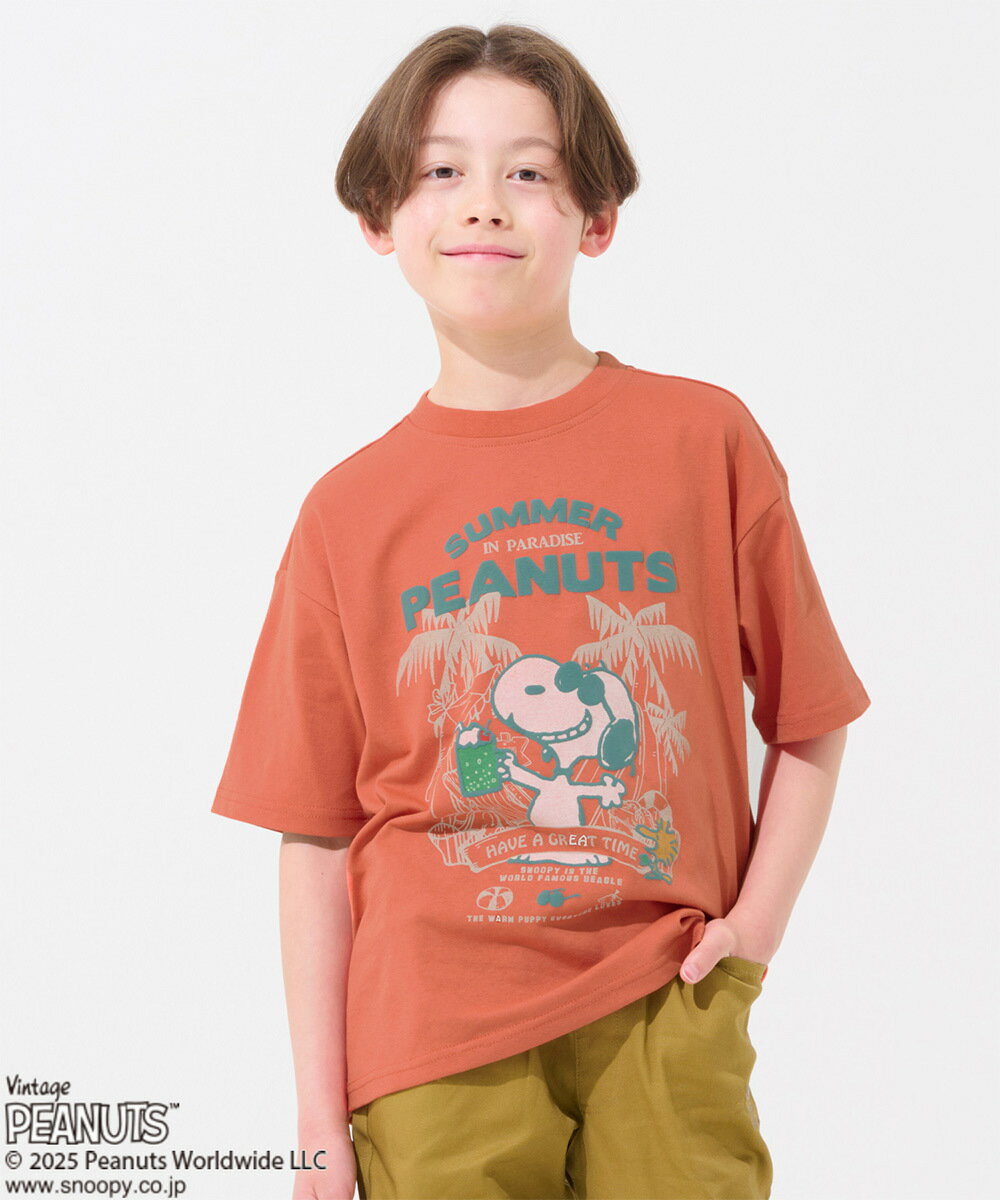 【スヌーピーコラボ！】スヌーピー プリント Tシャツ クリームソーダ 120cm〜170cm／クリフメイヤー（KRIFF MAYER）