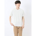 タカキュー リンクスダイヤ柄ジャガード Vネック半袖Tシャツ/タカキュー(TAKA-Q)