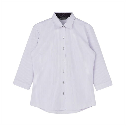 【透け防止】 ワイド 七分袖 形態安定 レディースシャツ/ブリックハウス(BRICKHOUSE) 【透け防止】 ワイド 七分袖 形態安定 レディースシャツ/ブリックハウス(BRICKHOUSE)