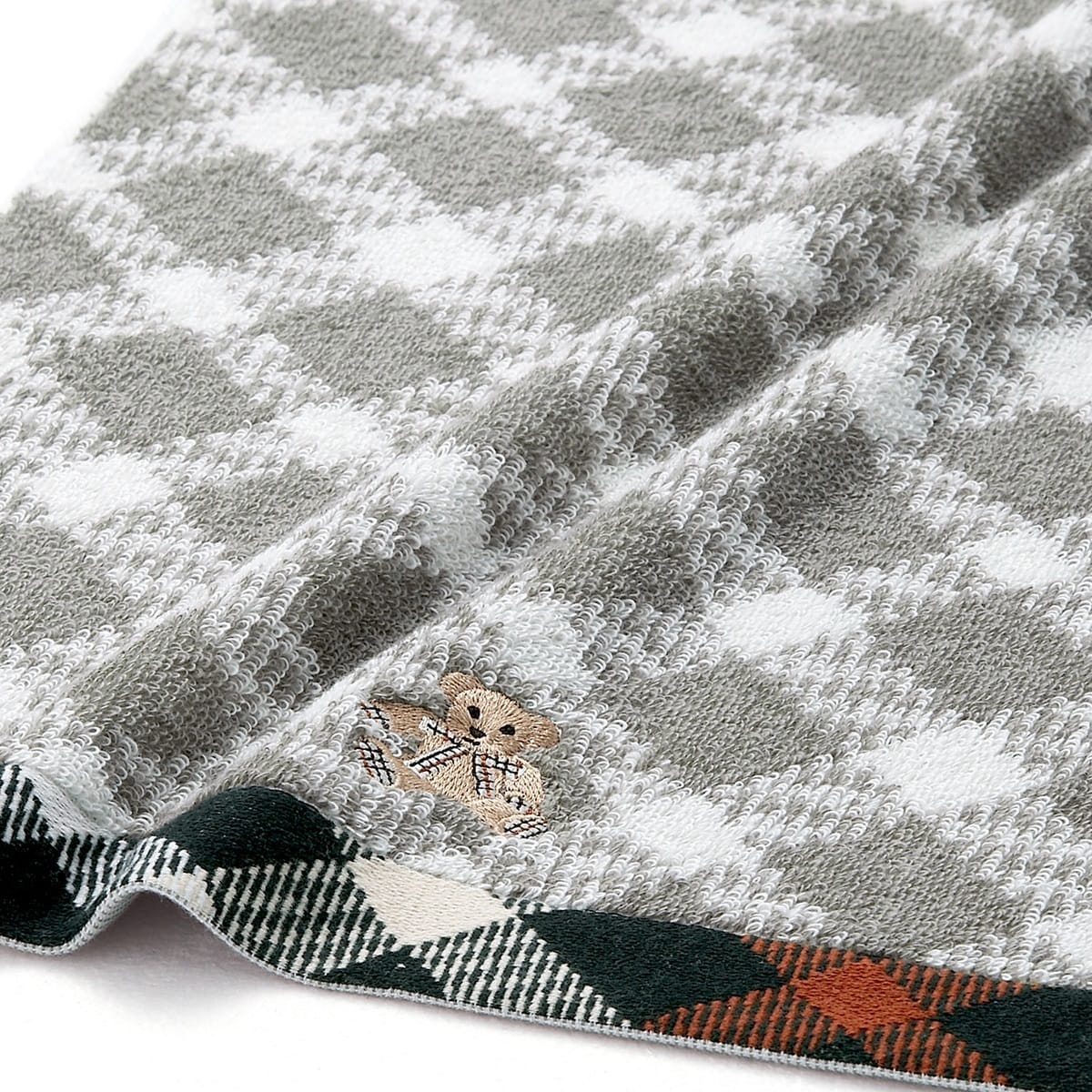 DAKS ブラックハウスチェックベア バスタオル1枚入り／ダックス（DAKS）