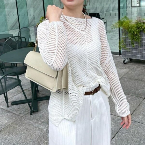 【洗える／日本製】和紙混ニットプルオーバー／クード シャンス（COUP DE CHANCE）