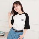 ワッペン風チュニックTシャツ/ピンクラテ(PINK-latte)