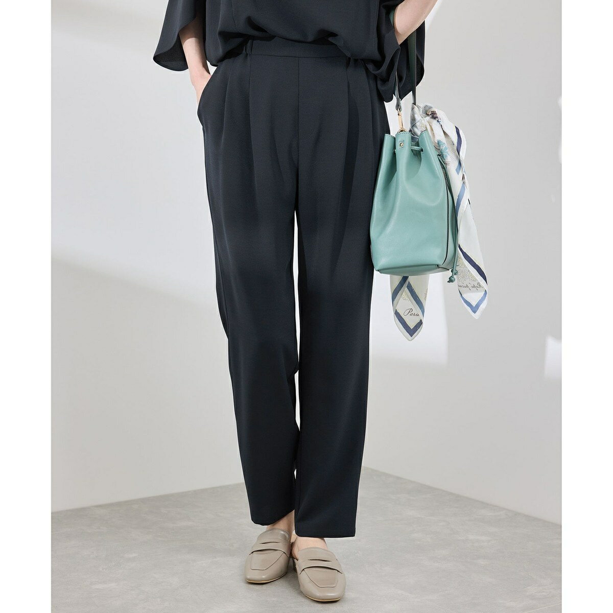 【イージーケア】ジョーゼットスラックスパンツ/セットアップ対応／ロペピクニック（ROPE' PICNIC）