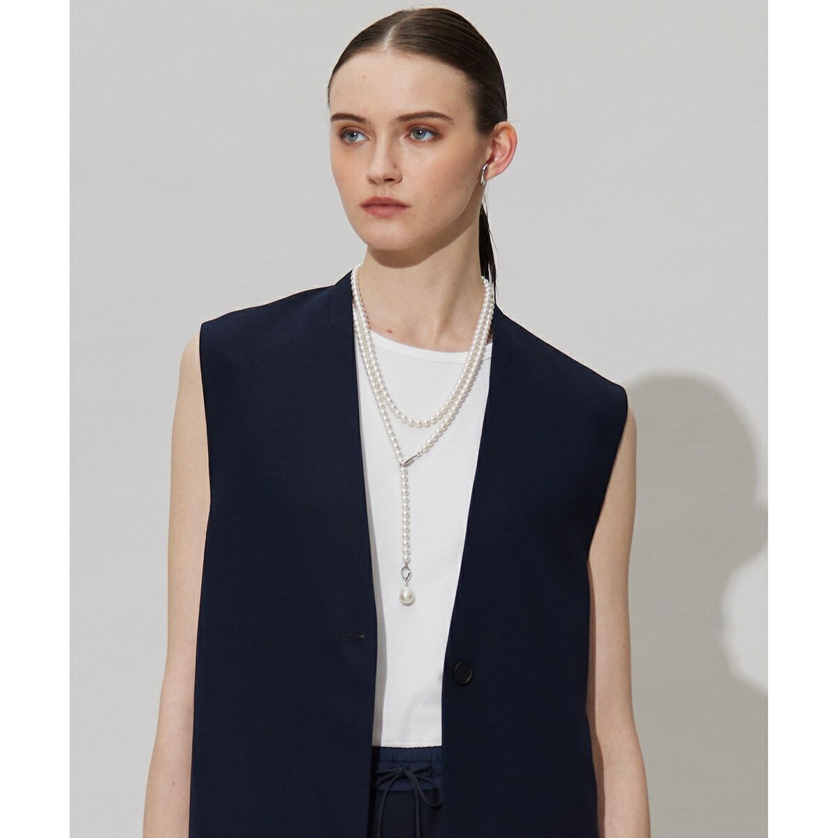 ラリエットロングパールネックレス／ICB（ICB）