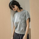 フラワーモチーフフレンチスリーブプルオーバー≪手洗い可能≫/メイソングレイ(MAYSON GREY)