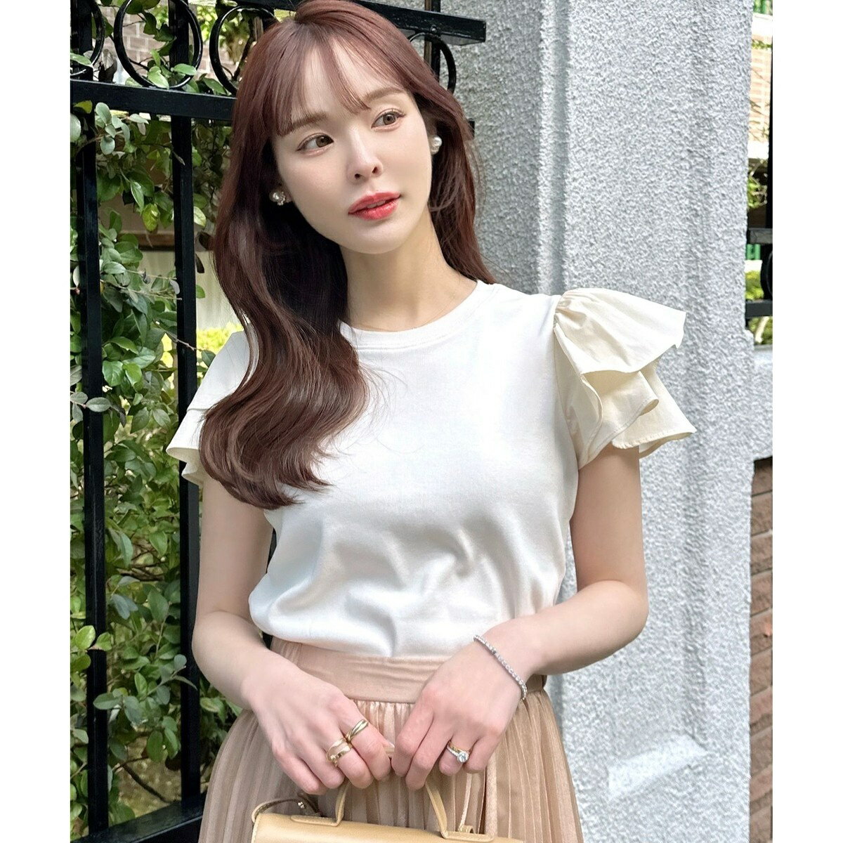 フリル袖 Tシャツ／フェルウ（Feroux）