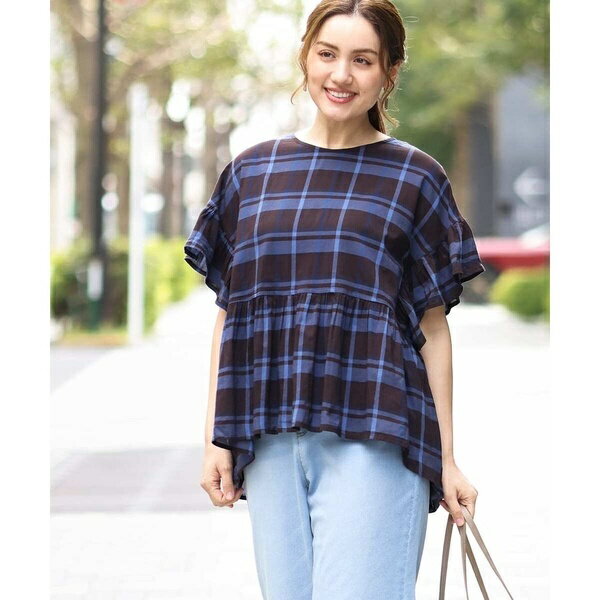 【大きいサイズ】ペプラムブラウス／エウルキューブ（eur3）