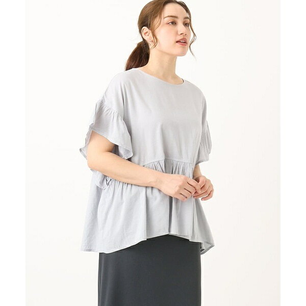 【大きいサイズ】ペプラムブラウス／エウルキューブ（eur3）