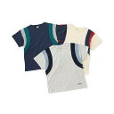 【接触冷感】袖ライン配色Tシャツ/プティマイン(petit main)