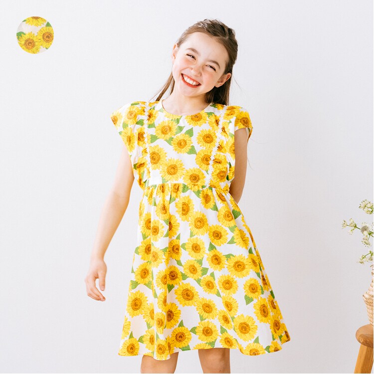 ひまわり総柄ワンピース／クレセント（Crescent）のサムネイル