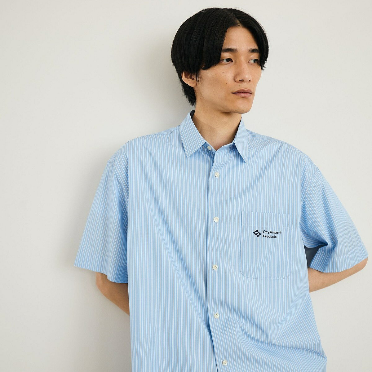 City Ambient Products: レギュラーカラー ブロード オーバー シャツ (半袖)／シップス（SHIPS）