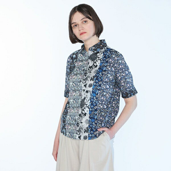 樂天商城 - Liberty Printパッチワーク2ブラウス／スキャパ（SCAPA）