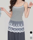 カップ付きブラキャミソールレース切り替え/ミニミニストア(miniministore)