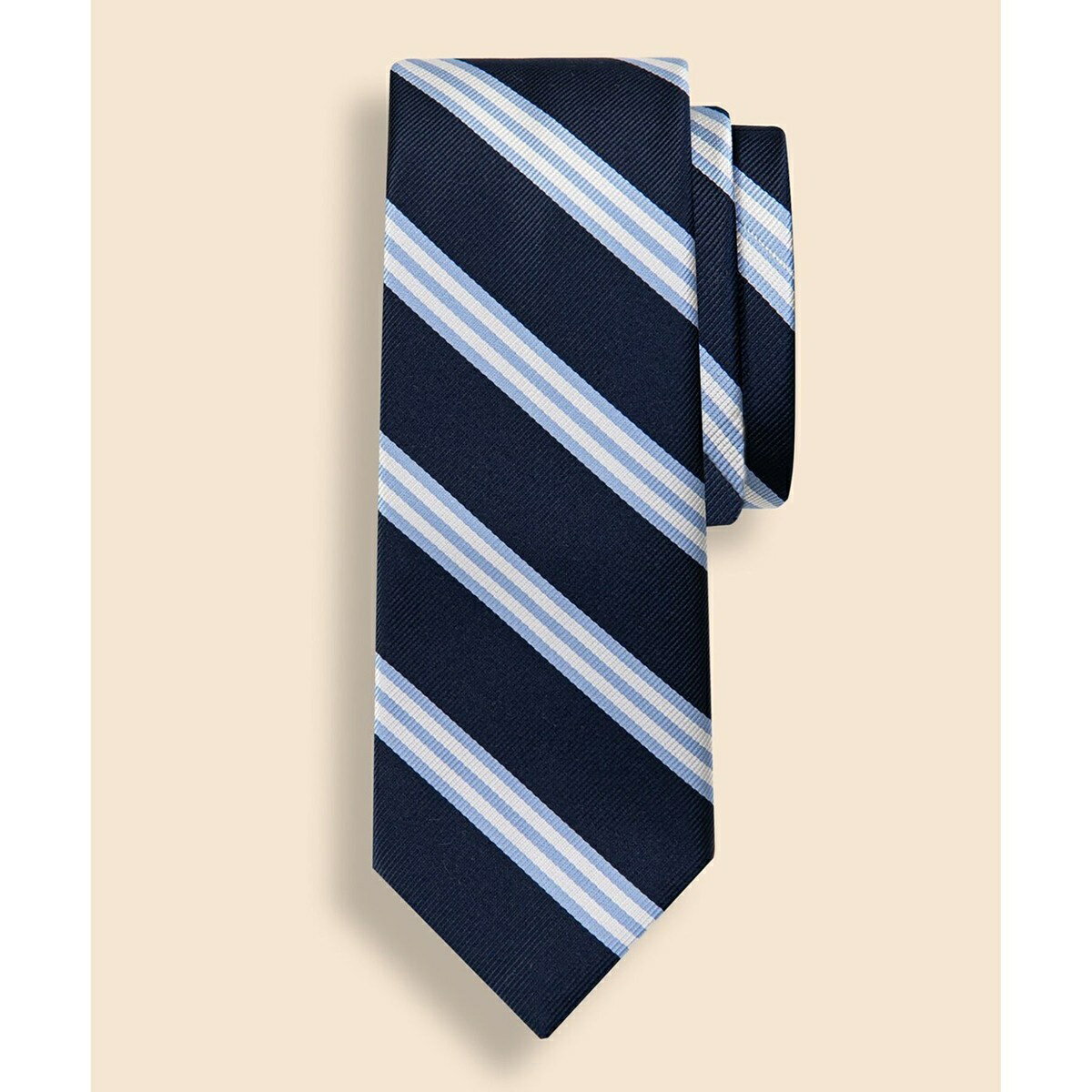 シルク　BB#1ストライプ　レップタイ　Made in USA／ブルックスブラザーズ（Brooks Brothers）